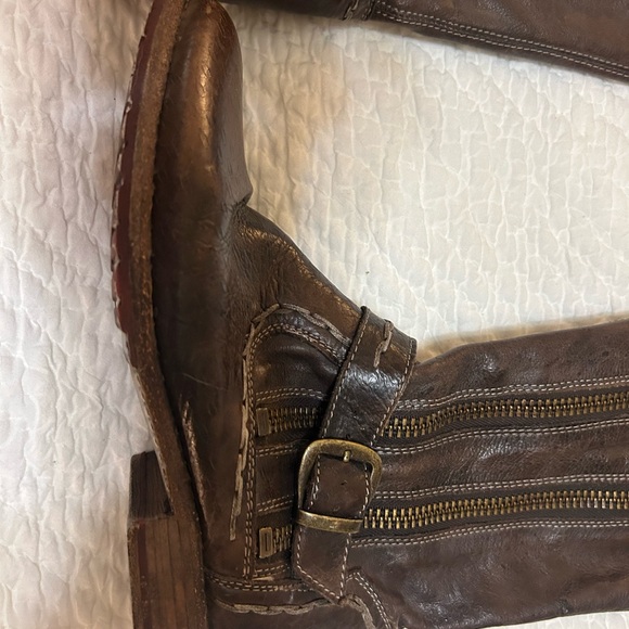 Women’s Bed Stu - Size 9 Brown Leather Boots - Tall with adjustable calf width - Picture 12 of 16